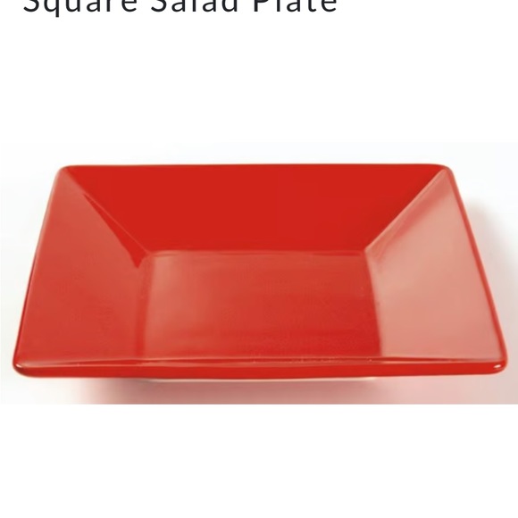 Waechtersbach Square Salad Plate ** Set of 4 ** Gently used ** Cherry Red - Picture 6 of 7